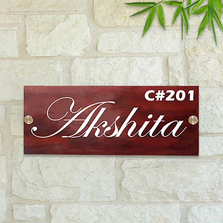 Custom Beautiful Wooden Name Plate for House Sturdy Durable Decor - Karigaari India Aesthetic Home Decor