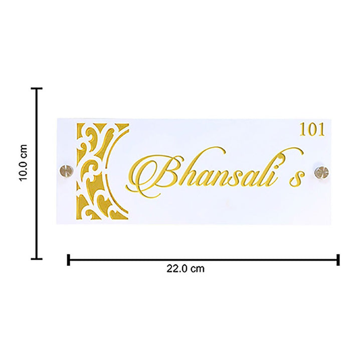 Beautiful Custom Acrylic Name Plate for House Sturdy Durable Decor - Karigaari India Aesthetic Home Decor