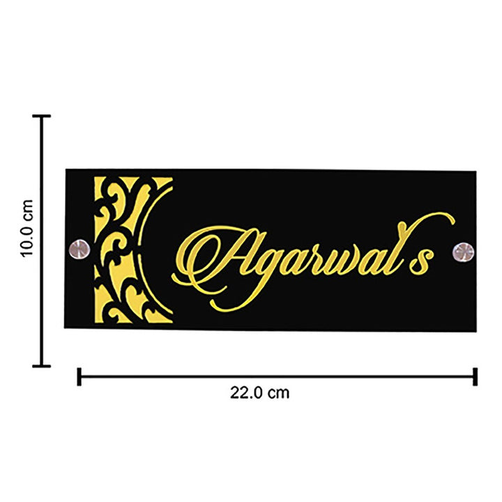 Durable Personalized Acrylic Name Plate for House Beautiful Sturdy Decor - Karigaari India Aesthetic Home Decor