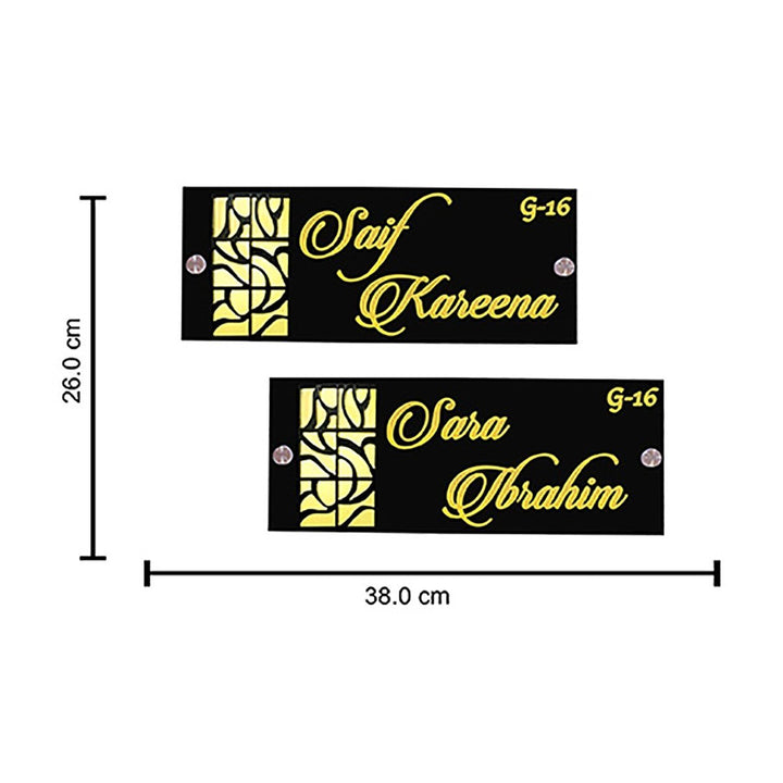 Beautiful Sturdy Acrylic Name Plate for House Personalized Custom Decor - Karigaari India Aesthetic Home Decor