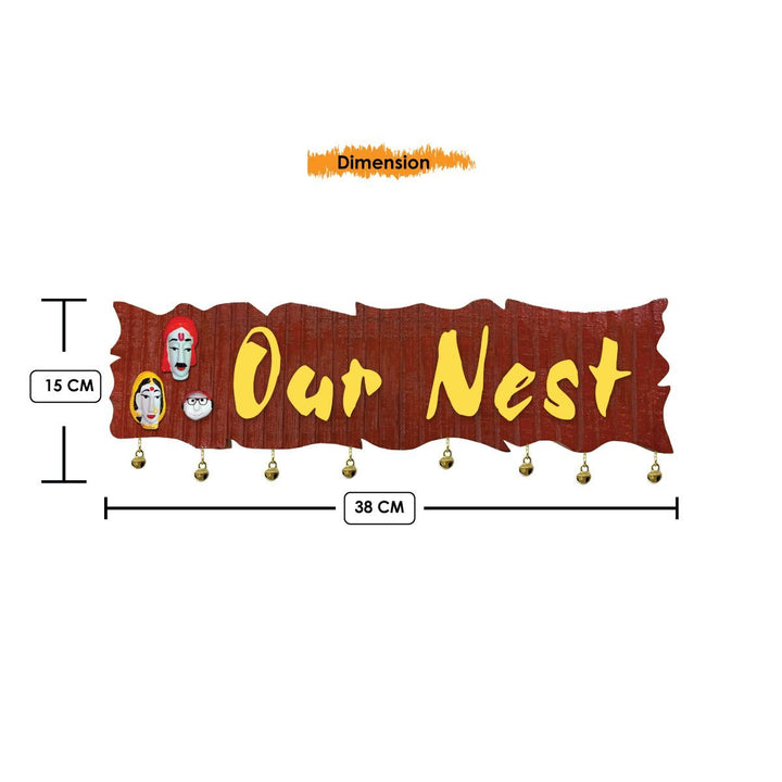 Durable Personalized Wooden Name Plate for House Sturdy Beautiful - Karigaari India Aesthetic Home Decor