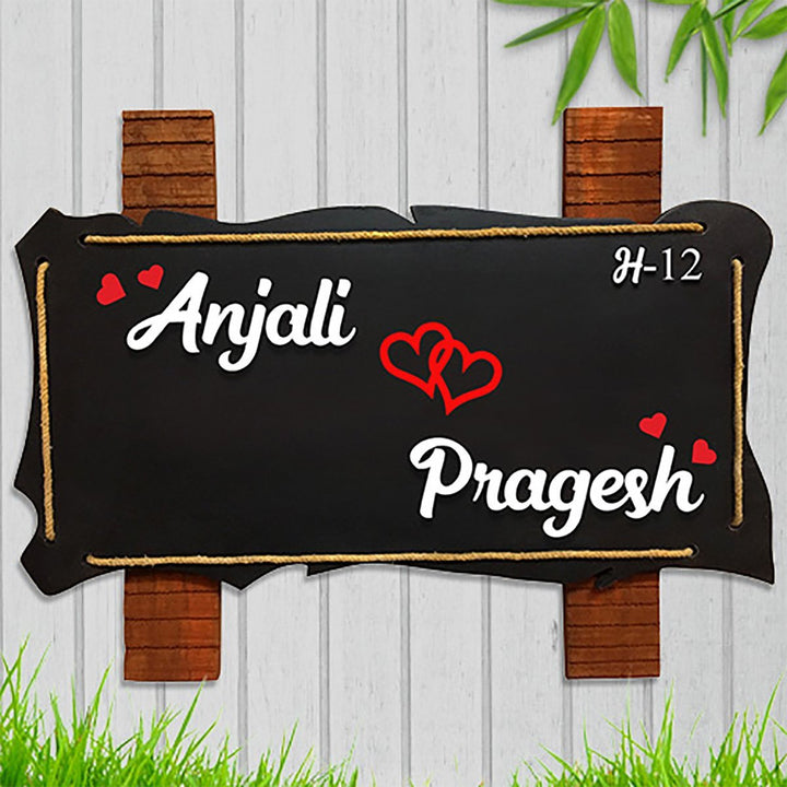 Custom Sturdy Wooden Name Plate for House Personalized Beautiful - Karigaari India Aesthetic Home Decor
