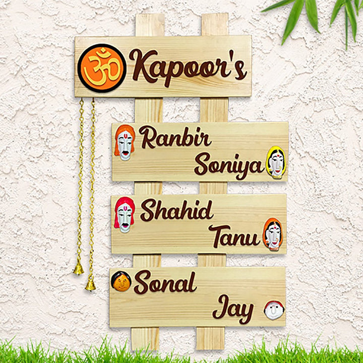 Stylish Custom Wooden Name Plate for Office Home Durable Personalized - Karigaari India Aesthetic Home Decor