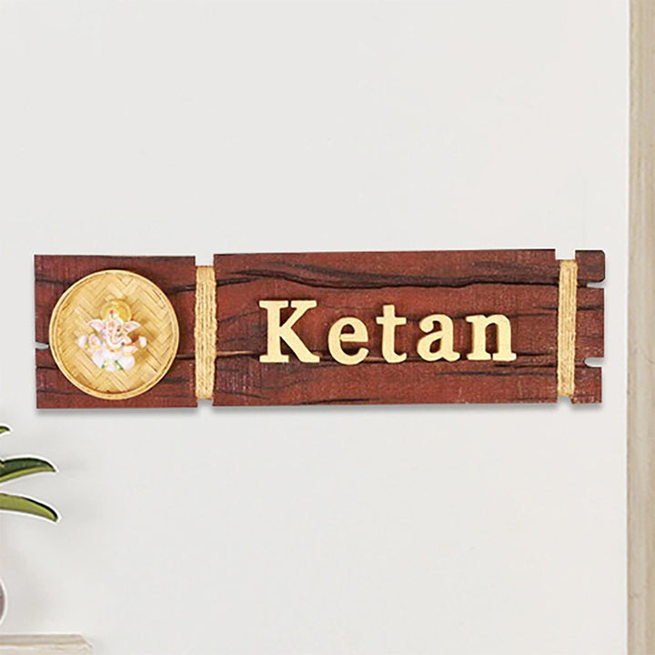 Sturdy Custom Wooden Name Plate for House Beautiful Durable - Karigaari India Aesthetic Home Decor