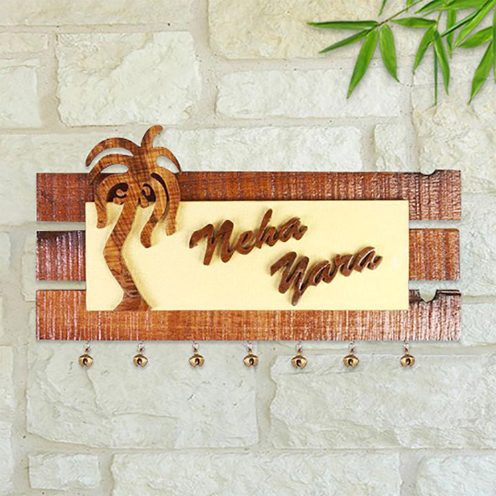 Sturdy Durable Wooden Name Plate for House Personalized Stylish - Karigaari India Aesthetic Home Decor