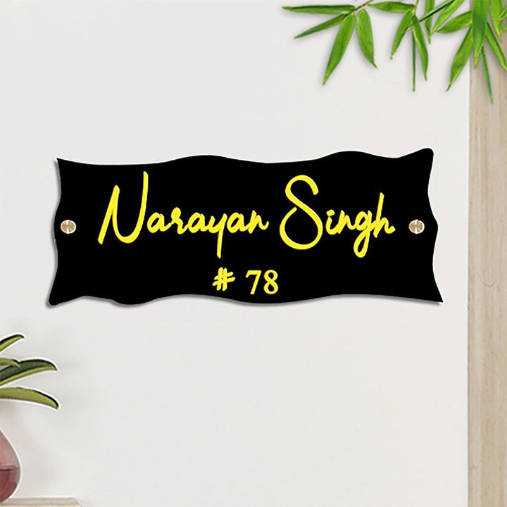 Stylish Beautiful Acrylic Name Plate for Office Home Durable Custom - Karigaari India Aesthetic Home Decor