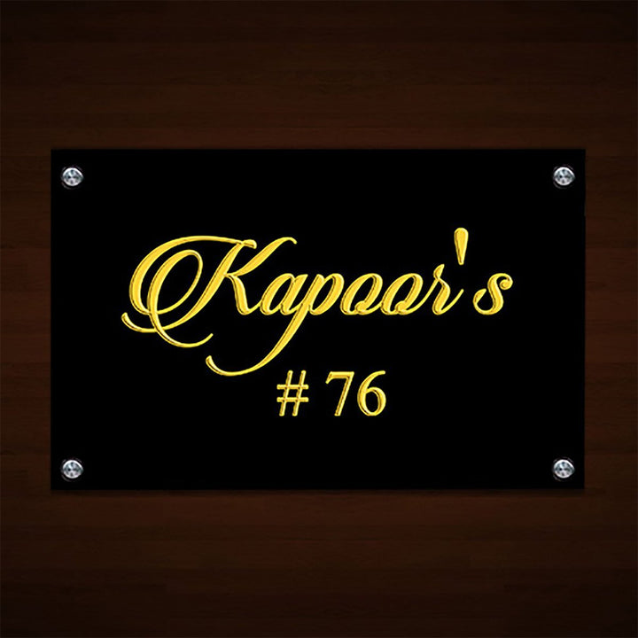 Beautiful Sturdy Acrylic Name Plate for House Personalized Durable Decor - Karigaari India Aesthetic Home Decor