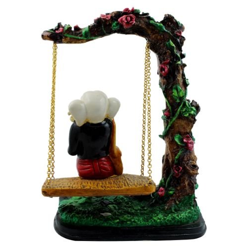 Lord Ganesha Sitting on Jhula Under Tree Idol for Home Decor - Karigaari India Aesthetic Home Decor