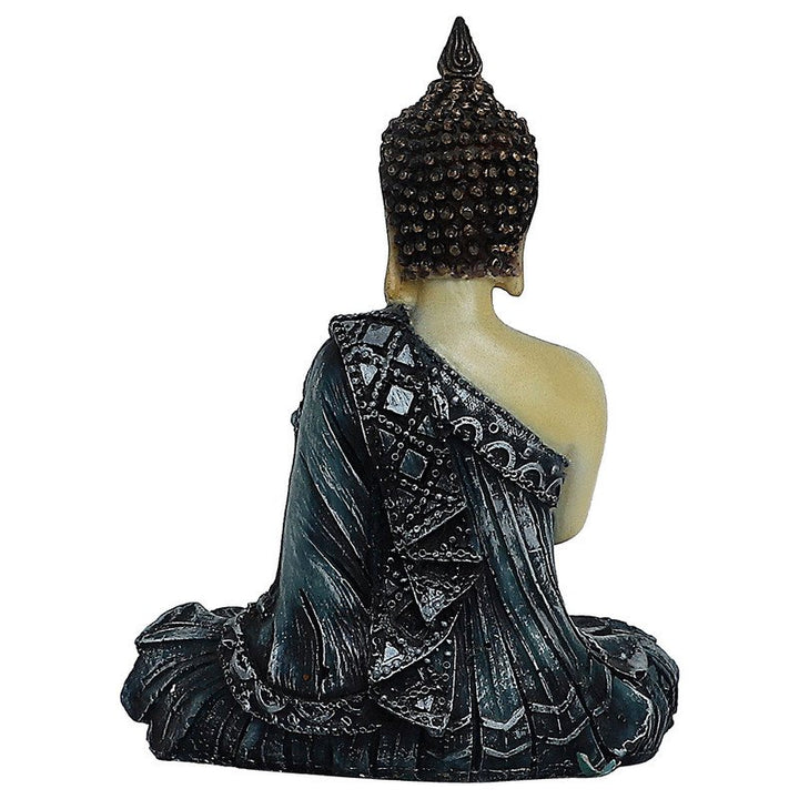 Handcrafted Ployresin Lord Buddha Sitting And Meditation Multicolour Statue Showpiece Home Decor/Office Decor/Spiritual Gift - Karigaari India Aesthetic Home Decor