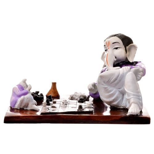 Unique Little Lord Ganesha Playing Chess With Mouse Best Item for Home Decor - Karigaari India Aesthetic Home Decor