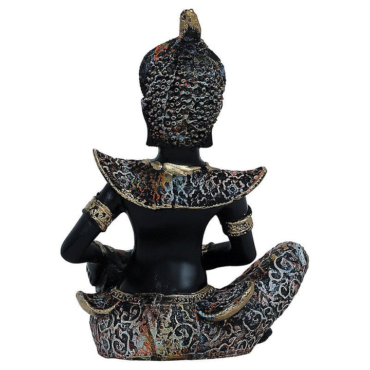 Handcrafted Ployresin Lord Buddha Black Colour Sitting Statue Showpiece Home Decor/Office Decor/Spiritual Gift - Karigaari India Aesthetic Home Decor