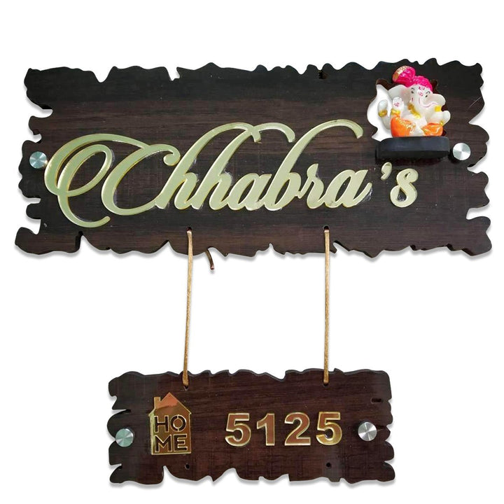 Personalized Durable Name Plate for Home Bungalow Outdoor Decor - Karigaari India Aesthetic Home Decor
