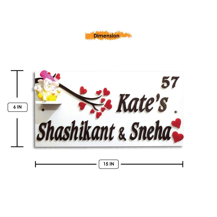 Wooden Beautiful Personalized Wooden Name Plate for Home Sturdy Durable - Karigaari India Aesthetic Home Decor