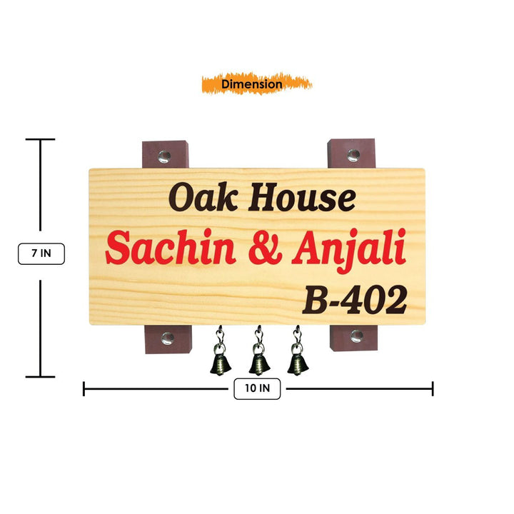 Designer Beautiful Custom Wooden Name Plate for Home Durable Sturdy Decor - Karigaari India Aesthetic Home Decor