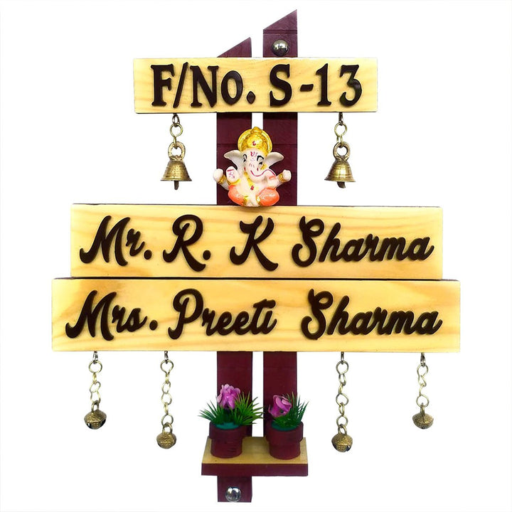 Family Custom Durable Wooden Name Plate for Home Stylish Personalized - Karigaari India Aesthetic Home Decor