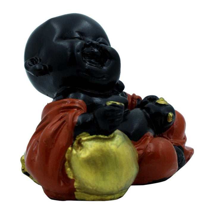 Handcrafted Ployresin Lord Buddha Sitting Statue Showpiece Home Decor/Office Decor/Spiritual Gift, Multicolour - Karigaari India Aesthetic Home Decor