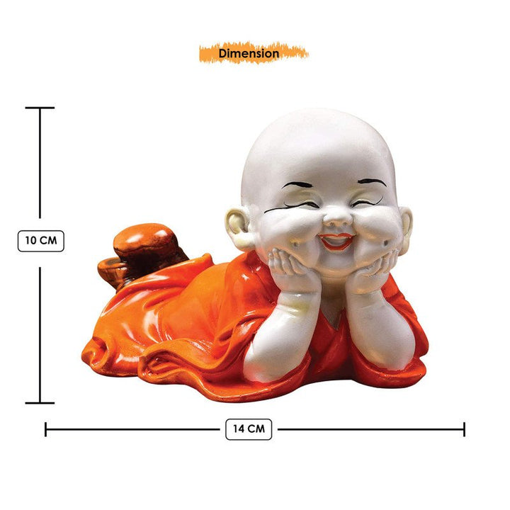 Handcrafted Ployresin Multicolour Laughing Lord Buddha Statues Showpiece Home Decor/Office Decor/Spiritual Gift, Three Pieces - Karigaari India Aesthetic Home Decor