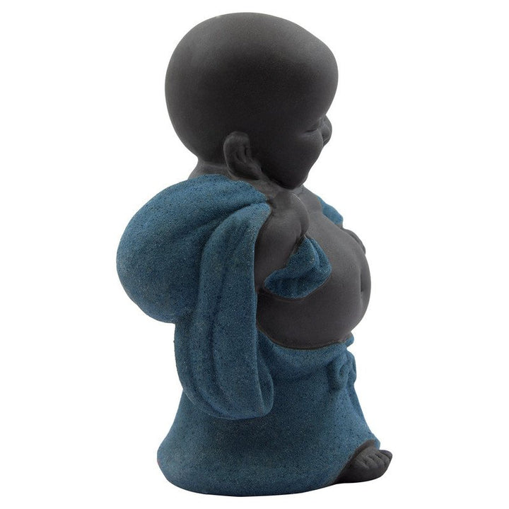Handcrafted Ployresin Lord Buddha Standing  Black  And Grey Statue Showpiece Home Decor/Office Decor/Spiritual Gift - Karigaari India Aesthetic Home Decor