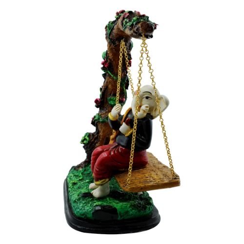 Lord Ganesha Sitting on Jhula Under Tree Idol for Home Decor - Karigaari India Aesthetic Home Decor