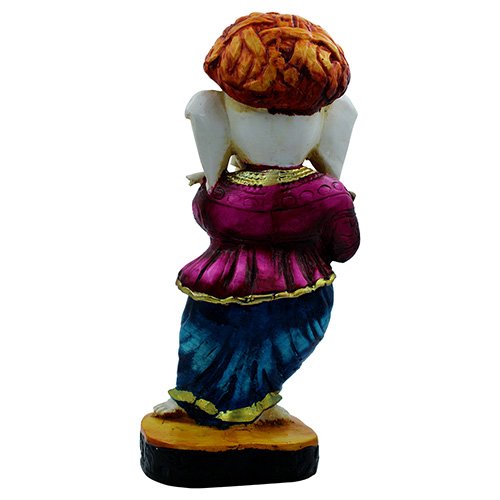 Lord Ganesha Standing Playing Flute multiolor Idol for Home Decor - Karigaari India Aesthetic Home Decor