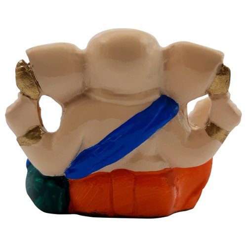 Lord Ganesha Sitting Idol Red & Blue Color for Home Decor - Karigaari India Aesthetic Home Decor