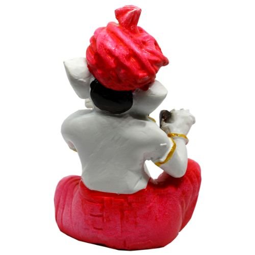 Little Lord Ganesha Idol Playing Instruments Best & Unique Design Pink for Home Decor - Karigaari India Aesthetic Home Decor