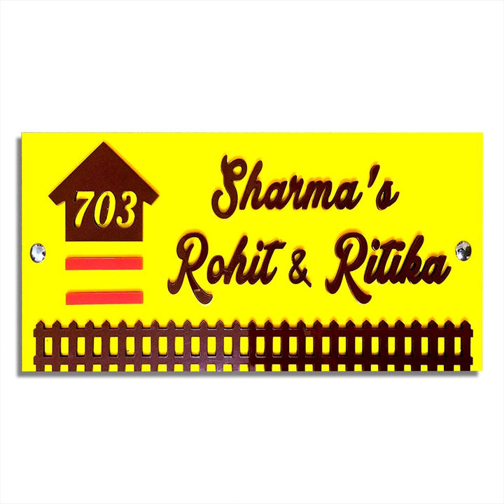 Durable Custom Wooden Name Plate for House Stylish Personalized - Karigaari India Aesthetic Home Decor