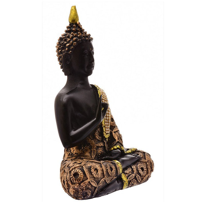 Handcrafted Ployresin Meditating Golden And Brown Colour  Lord Buddha Statue Showpiece Home Decor/Office Decor/Spiritual Gift - Karigaari India Aesthetic Home Decor