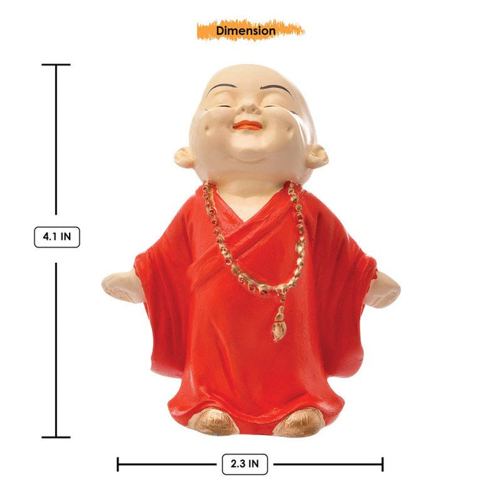 Handcrafted Ployresin Standing And Sitting, Smiling ,Happy Lord Buddha Statue Showpiece Home Decor/Office Decor/Spiritual Gift, Three Pieces, Blue Orange And Green Colour - Karigaari India Aesthetic Home Decor