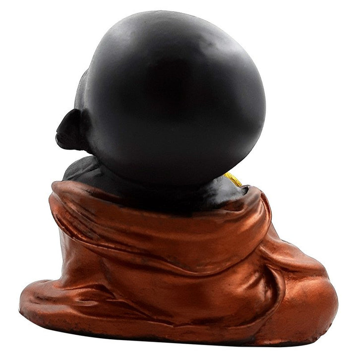 Handcrafted Ployresin Lord Buddha Sitting And Sleeping With Hand Fan Statue Showpiece Home Decor/Office Decor/Spiritual Gift - Karigaari India Aesthetic Home Decor