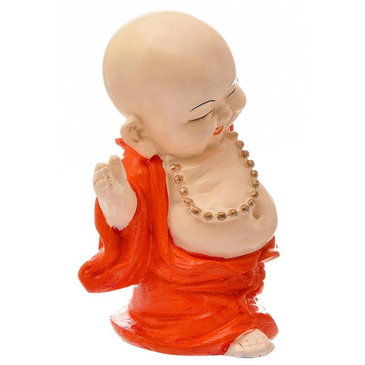 Handcrafted Ployresin Lord Buddha Standing  Statue  Showpiece Home Decor/Office Decor/Spiritual Gift, Orange Colour - Karigaari India Aesthetic Home Decor