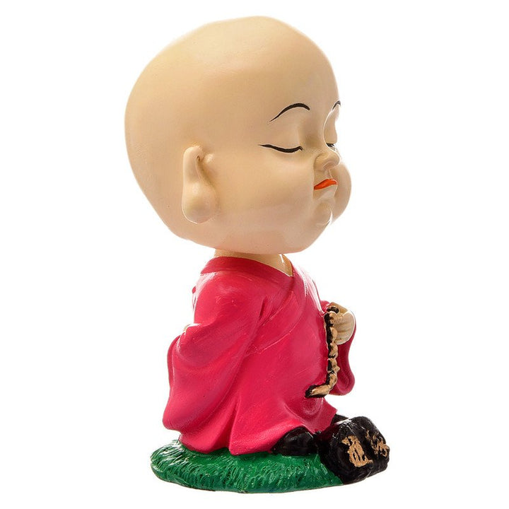 Handcrafted Ployresin Lord Buddha Praying And Standing  Statue  Showpiece Home Decor/Office Decor/Spiritual Gift, Pink - Karigaari India Aesthetic Home Decor