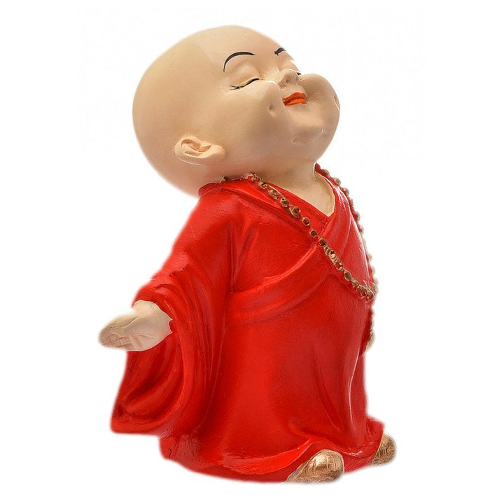 Handcrafted Ployresin  Orange Colour Lord Buddha Standing Statue  Showpiece Home Decor/Office Decor/Spiritual Gift - Karigaari India Aesthetic Home Decor