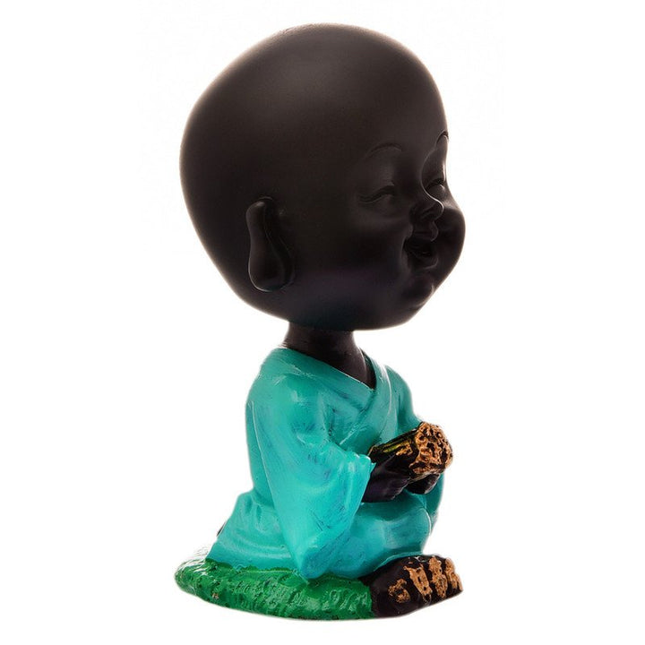 Handcrafted Ployresin Lord Buddha Sitting Dark Green Colour  Statue  Showpiece Home Decor/Office Decor/Spiritual Gift - Karigaari India Aesthetic Home Decor