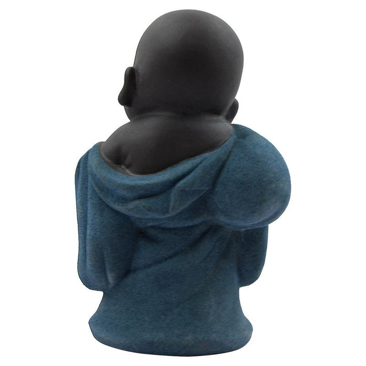 Handcrafted Ployresin Lord Buddha Standing  Black  And Grey Statue Showpiece Home Decor/Office Decor/Spiritual Gift - Karigaari India Aesthetic Home Decor