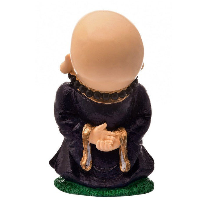 Handcrafted Ployresin Lord Buddha Standing And Thinking Dark Brown With Golden Border Statue  Showpiece Home Decor/Office Decor/Spiritual Gift - Karigaari India Aesthetic Home Decor