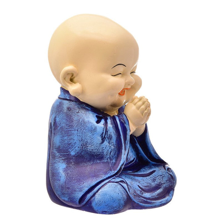 Handcrafted Ployresin Lord Buddha Light Purple Colour Praying And Sitting Statue Showpiece Home Decor/Office Decor/Spiritual Gift - Karigaari India Aesthetic Home Decor