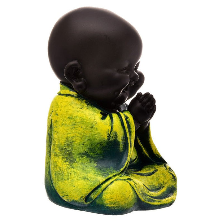 Handcrafted Ployresin Lord Buddha Light Green Colour Praying And Sitting Statue Showpiece Home Decor/Office Decor/Spiritual Gift - Karigaari India Aesthetic Home Decor