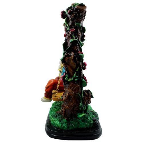 Lord Ganesha Sitting on Jhula Playing Flute Idol for Home Decor - Karigaari India Aesthetic Home Decor