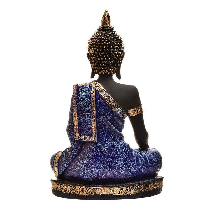 Handcrafted Ployresin Purple And Golden Sitting Lord Buddha Statues Showpiece Home Decor/Office Decor/Spiritual Gift - Karigaari India Aesthetic Home Decor