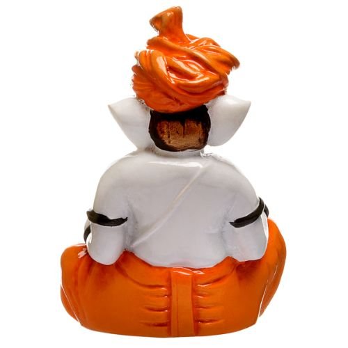 Unique Little Lord Ganesha Playing Dhol Idol Orange Best for Home Decor - Karigaari India Aesthetic Home Decor