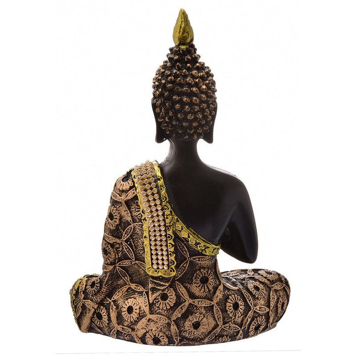Handcrafted Ployresin Meditating Golden And Brown Colour  Lord Buddha Statue Showpiece Home Decor/Office Decor/Spiritual Gift - Karigaari India Aesthetic Home Decor