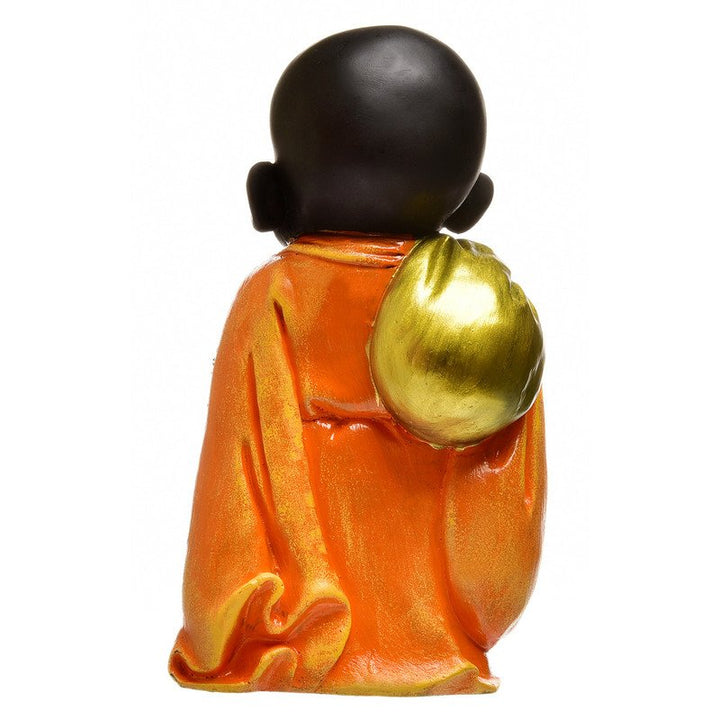 Handcrafted Ployresin Standing Orange Colour  Lord Buddha Statue Showpiece Home Decor/Office Decor/Spiritual Gift - Karigaari India Aesthetic Home Decor