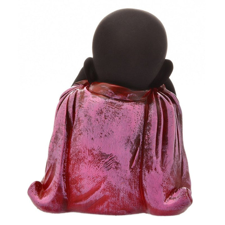 Handcrafted Ployresin Sitting With Putting Fingers On Eyes Pink Colour Lord Buddha Statue Showpiece Home Decor/Office Decor/Spiritual Gift - Karigaari India Aesthetic Home Decor