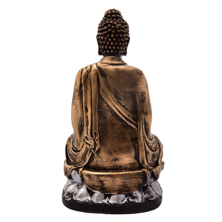 Handcrafted Ployresin Lord Buddha Meditating Statue Brown Colour Sitting On Lotus Showpiece Home Decor/Office Decor/Spiritual Gift - Karigaari India Aesthetic Home Decor