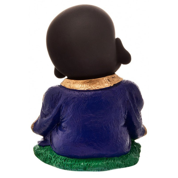 Handcrafted Ployresin Lord Buddha Sitting And Sleeping  Statue Dark Blue Colour  Showpiece Home Decor/Office Decor/Spiritual Gift - Karigaari India Aesthetic Home Decor