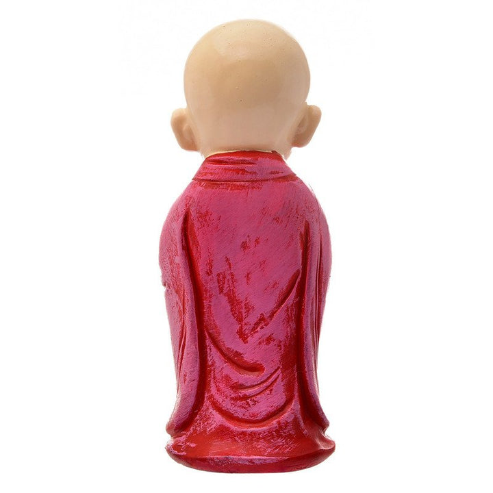Handcrafted Ployresin Lord Buddha Praying Pink Colour Standing Statue Showpiece Home Decor/Office Decor/Spiritual Gift - Karigaari India Aesthetic Home Decor