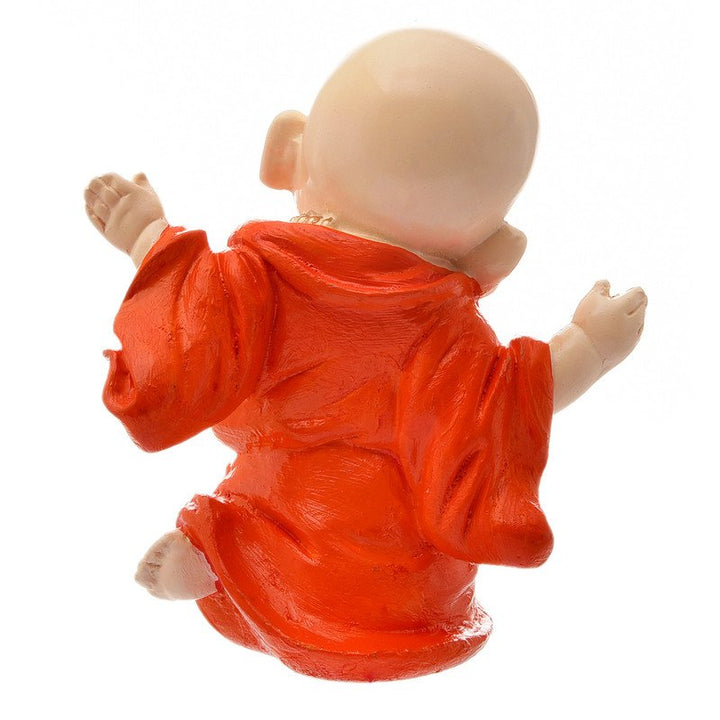 Handcrafted Ployresin Lord Buddha Standing  Statue  Showpiece Home Decor/Office Decor/Spiritual Gift, Orange Colour - Karigaari India Aesthetic Home Decor