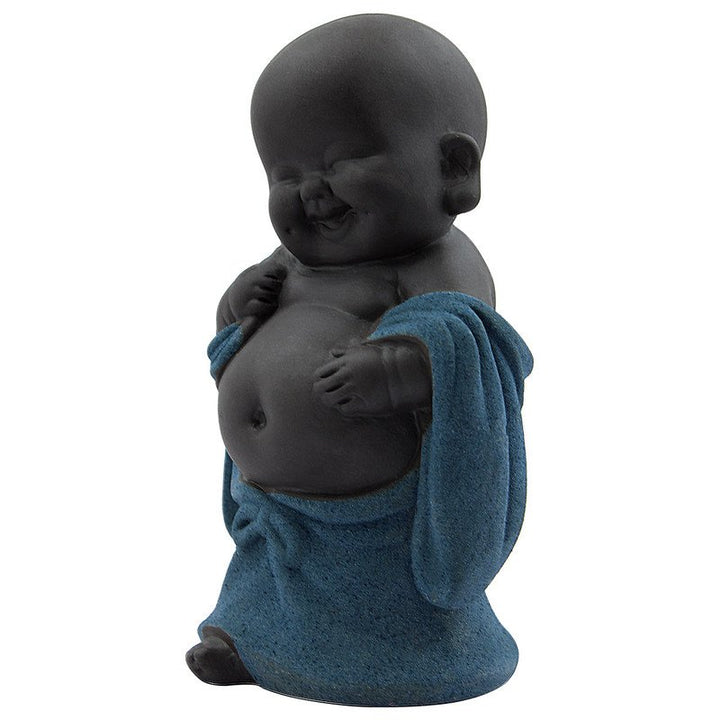 Handcrafted Ployresin Lord Buddha Standing  Black  And Grey Statue Showpiece Home Decor/Office Decor/Spiritual Gift - Karigaari India Aesthetic Home Decor