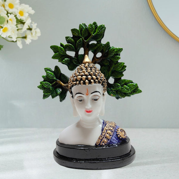 Karigaari India Resin Buddha Idol for Home Decor | Meditating Buddha Statue for Peace & Positivity | Spiritual Showpiece for Living Room, Office & Gift | Handcrafted Buddha Figurine
